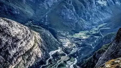 Lysebotn в глубине фьорда